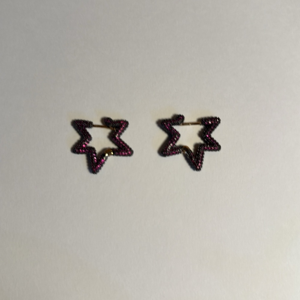 Elegant Gold and Purple Women's Hoop Earrings
